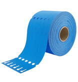Blanco sleufetiketten 160x17mm voor thermal transferprinters op rol blauw - per 4000 etiketten