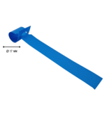 Blanco sleufetiketten 160x17mm voor thermal transferprinters op rol blauw - per 4000 etiketten