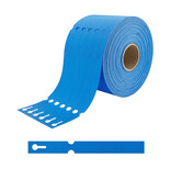 Blanco sleufetiketten 160x17mm voor thermal transferprinters op rol blauw - per 4000 etiketten