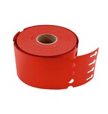 CombiCraft Blanco sleufetiketten 160x17mm voor thermal transferprinters op rol rood - per 4000 etiketten