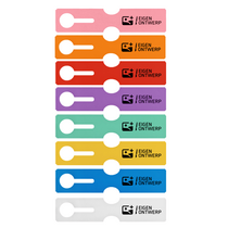 Sleufetiketten 273x59mm eigen ontwerp