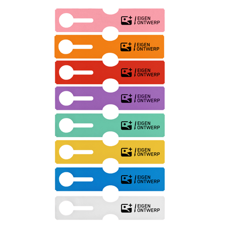 Sleufetiketten groot met jouw eigen ontwerp 273x59mm - per 100 etiketten