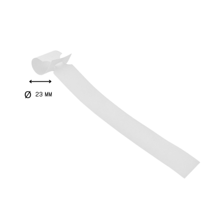 Blanco sleufetiketten 250x25mm voor thermotransferprinters op rol wit - per 1500 etiketten