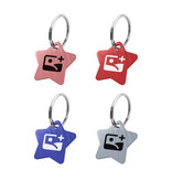 CombiCraft Aluminium sleutellabel ster 27x27mm met initialen - per 1 stuk