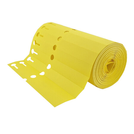 Sleufetiketten PVC op rol 200x20mm beschrijfbaar - per 1000 etiketten