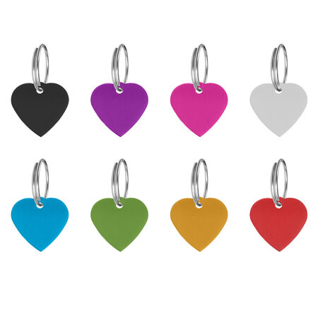 CombiCraft Hondenpenning hartje klein 21x21mm met naam en tekst - per stuk