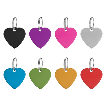 CombiCraft Hondenpenning hartje middel 29x29mm met naam en tekst - per stuk