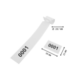 CombiCraft Sleufetiketten genummerd 250x25mm met afscheurstrookje wit - per 200 etiketten