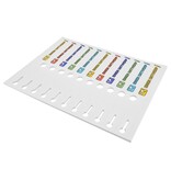 Sleufetiketten met eigen ontwerp 210x25mm - per 198 etiketten