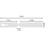 CombiCraft Sleufetiketten met eigen ontwerp 210x25mm - per 198 etiketten