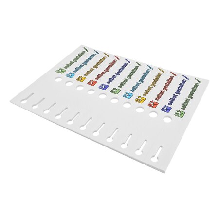 Sleufetiketten met eigen ontwerp 210x25mm - per 198 etiketten