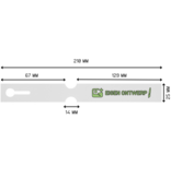 Sleufetiketten met eigen ontwerp 210x25mm - per 198 etiketten