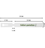 CombiCraft Sleufetiketten met eigen ontwerp 210x25mm - per 198 etiketten