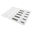 Sleufetiketten genummerd 250x38mm met afscheurstrook wit - per 200 etiketten