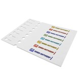Sleufetiketten met eigen ontwerp 250x25mm  - per 200 etiketten