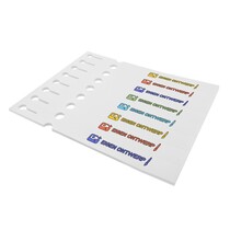 Sleufetiketten 250x25mm eigen ontwerp