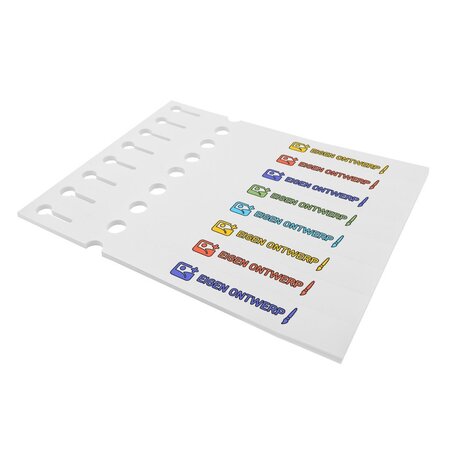 Sleufetiketten met eigen ontwerp 250x25mm  - per 200 etiketten