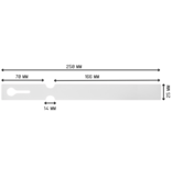 CombiCraft Sleufetiketten met eigen ontwerp 250x25mm  - per 200 etiketten