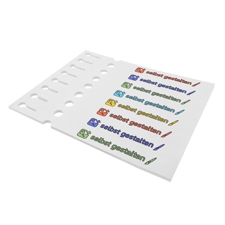 Sleufetiketten met eigen ontwerp 250x25mm  - per 200 etiketten