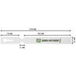 Sleufetiketten met eigen ontwerp 250x25mm  - per 200 etiketten