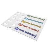 Sleufetiketten met eigen ontwerp 250x38mm  - per 200 etiketten