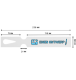 CombiCraft Sleufetiketten met eigen ontwerp 250x38mm  - per 200 etiketten