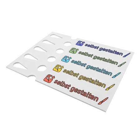 Sleufetiketten met eigen ontwerp 250x38mm  - per 200 etiketten