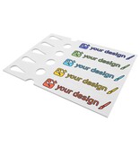 Sleufetiketten met eigen ontwerp 250x38mm  - per 200 etiketten