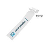 Sleufetiketten met eigen ontwerp 250x38mm  - per 200 etiketten
