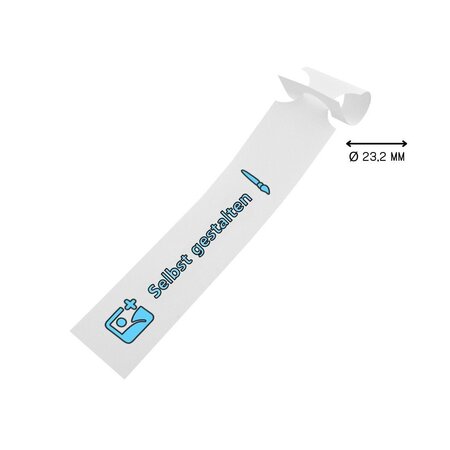 Sleufetiketten met eigen ontwerp 250x38mm  - per 200 etiketten