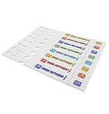 Sleufetiketten met eigen ontwerp 250x25mm met afscheurstrook  - per 200 etiketten