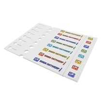 Sleufetiketten 250x25mm eigen ontwerp