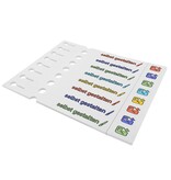Sleufetiketten met eigen ontwerp 250x25mm met afscheurstrook  - per 200 etiketten