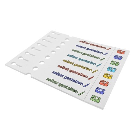 CombiCraft Sleufetiketten met eigen ontwerp 250x25mm met afscheurstrook  - per 200 etiketten