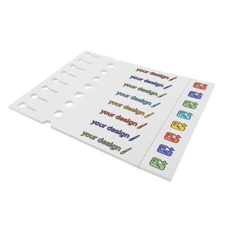 CombiCraft Sleufetiketten met eigen ontwerp 250x25mm met afscheurstrook  - per 200 etiketten