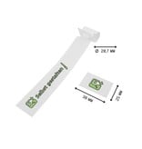 CombiCraft Sleufetiketten met eigen ontwerp 250x25mm met afscheurstrook  - per 200 etiketten