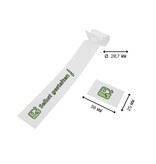 Sleufetiketten met eigen ontwerp 250x25mm met afscheurstrook  - per 200 etiketten