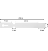 CombiCraft Sleufetiketten met eigen ontwerp 250x25mm met afscheurstrook  - per 200 etiketten