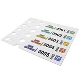 CombiCraft Sleufetiketten met eigen ontwerp en nummering 250x38mm met afscheurstrook - per 200 etiketten