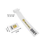 CombiCraft Sleufetiketten met eigen ontwerp en nummering 250x25mm met afscheurstrook - per 200 etiketten