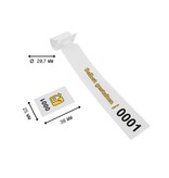 CombiCraft Sleufetiketten met eigen ontwerp en nummering 250x25mm met afscheurstrook - per 200 etiketten