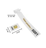 Sleufetiketten met eigen ontwerp en nummering 250x25mm met afscheurstrook - per 200 etiketten