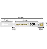 CombiCraft Sleufetiketten met eigen ontwerp en nummering 250x25mm met afscheurstrook - per 200 etiketten