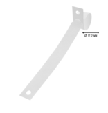 Blanco Tyvek sleufetiketten 160x12,7mm zigzag gevouwen voor matrixprinters in wit - per 1000 etiketten