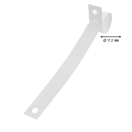 CombiCraft Blanco Tyvek sleufetiketten 160x12,7mm zigzag gevouwen voor matrixprinters in wit - per 1000 etiketten