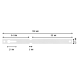 Blanco Tyvek sleufetiketten 160x12,7mm zigzag gevouwen voor matrixprinters in wit - per 1000 etiketten