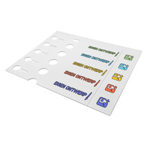 Sleufetiketten 250x38mm eigen ontwerp