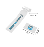 Sleufetiketten met eigen ontwerp 250x38mm met afscheurstrook   - per 200 etiketten