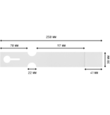 Sleufetiketten met eigen ontwerp 250x38mm met afscheurstrook   - per 200 etiketten
