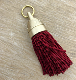 CombiCraft Philadelphia hotelsleutelhanger Messing 140mm met kwast